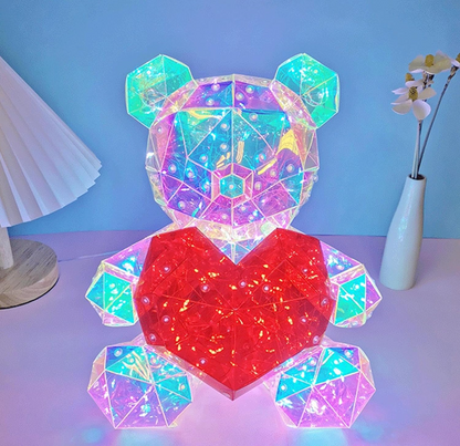 MA120 Medium Ligh-Up Crystal Bear