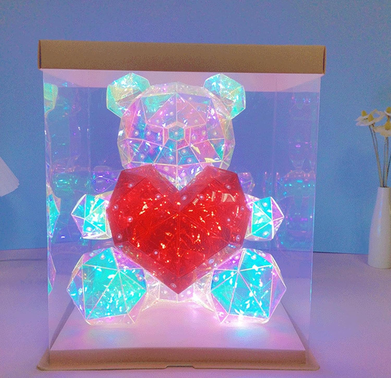 MA122 Small Light-Up Crystal Bear