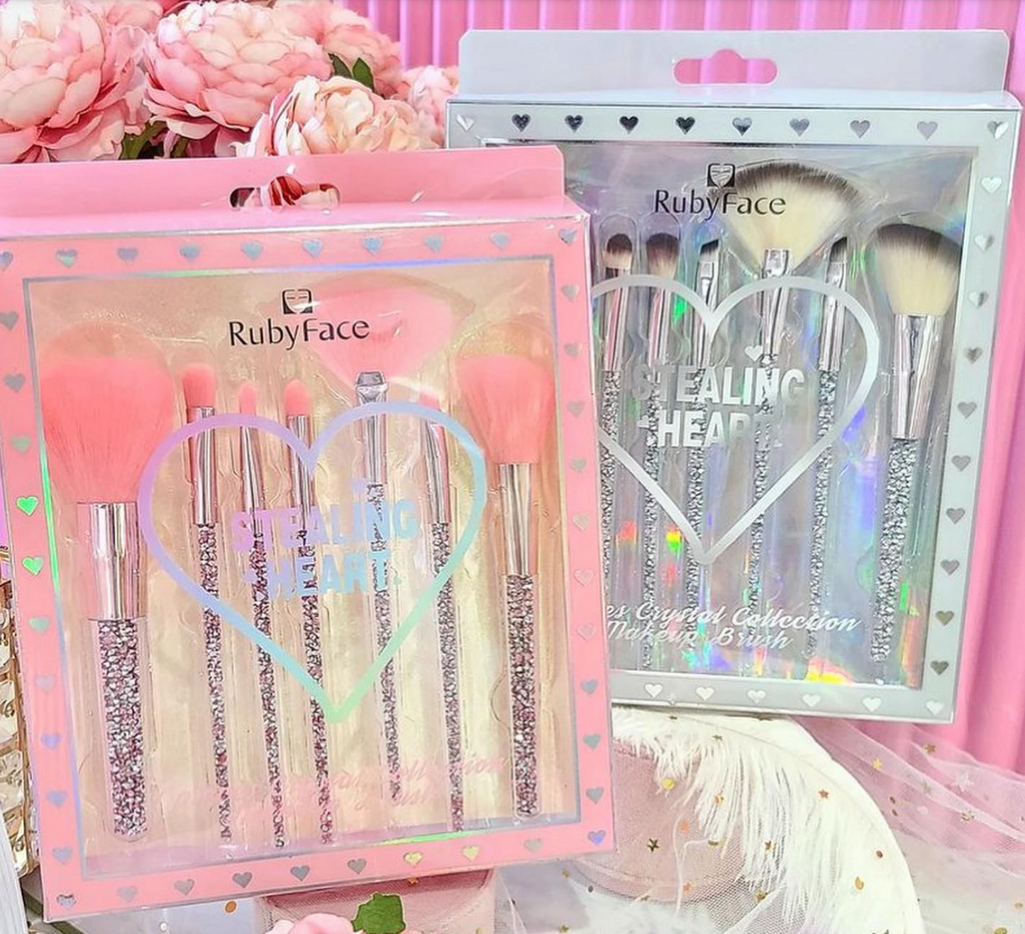 SJ07 Glitter Makeup Brushes Set x 7 Pcs