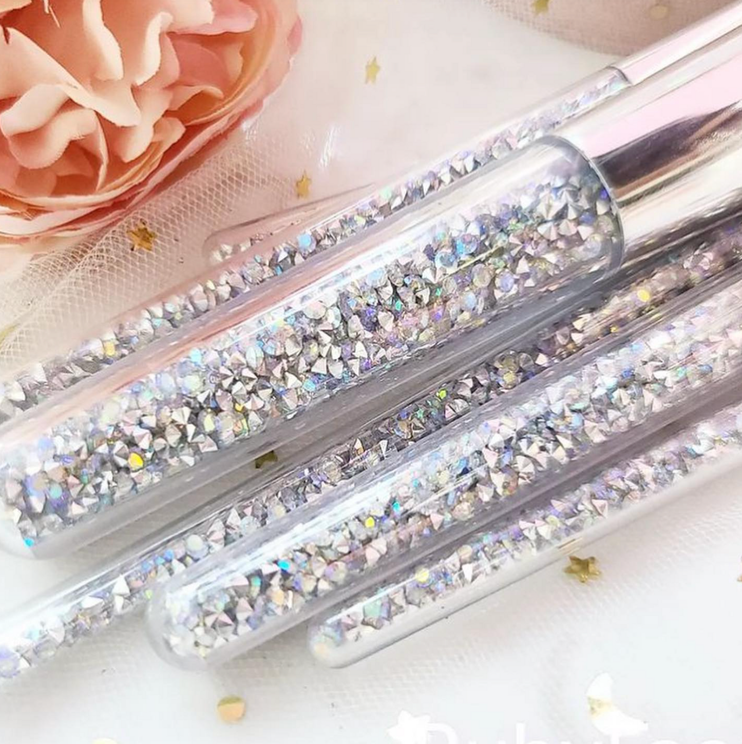 SJ07 Glitter Makeup Brushes Set x 7 Pcs