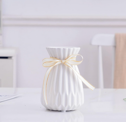 MA240-3 Small White Bow Vase