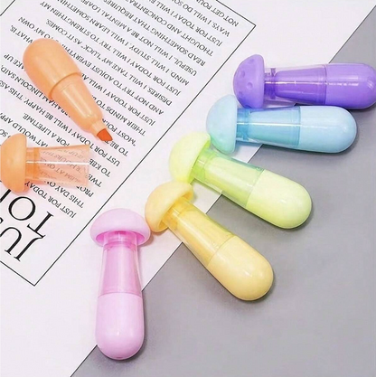 DL-108 Mini Mushroom Highlighter x 6Pcs