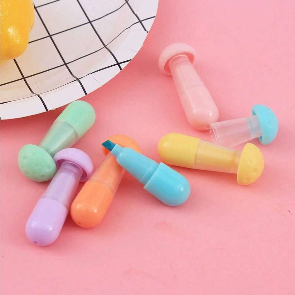 DL-108 Mini Mushroom Highlighter x 6Pcs