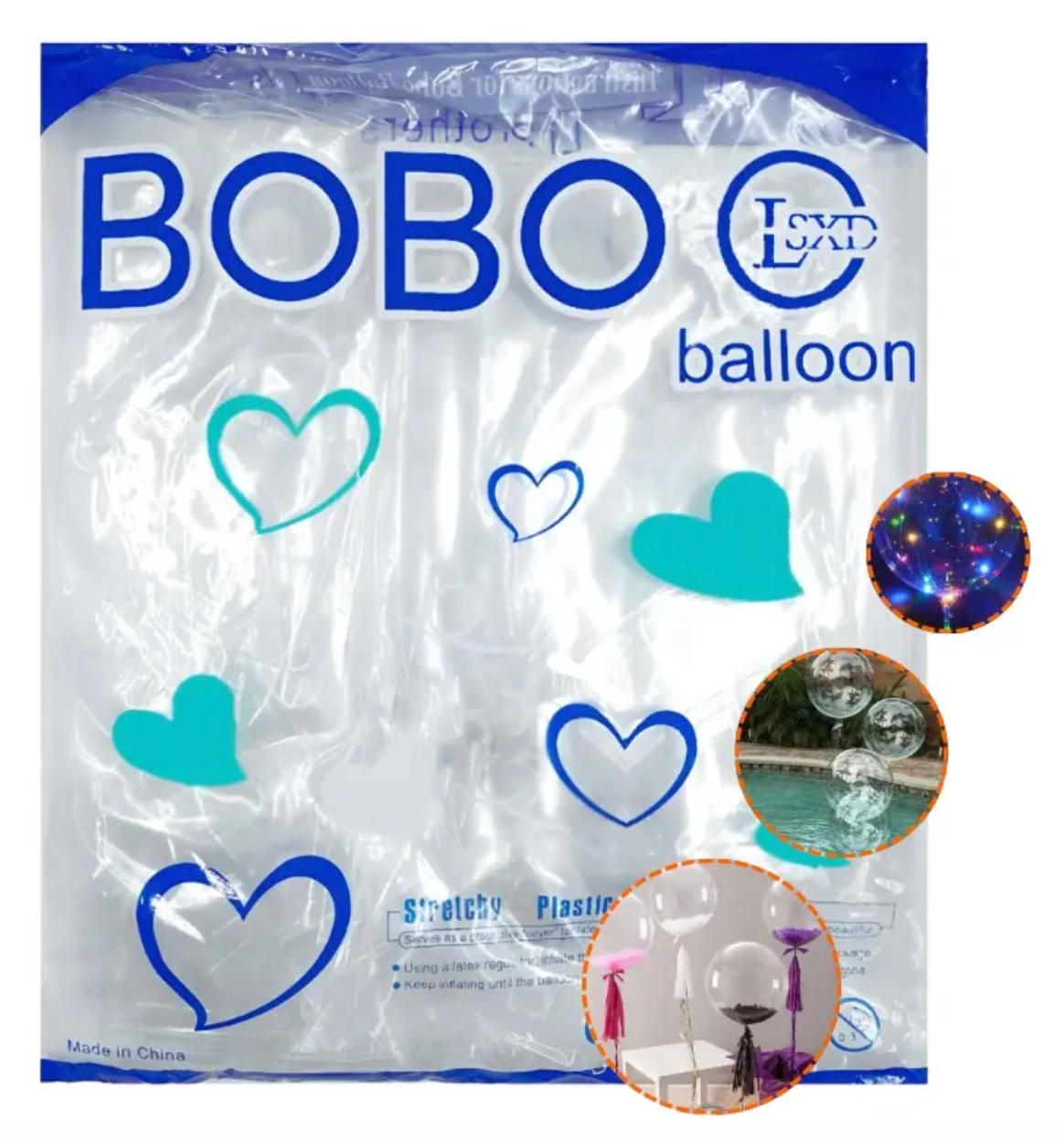 36-Inch Clear Bobo Balloons – Pack of 10