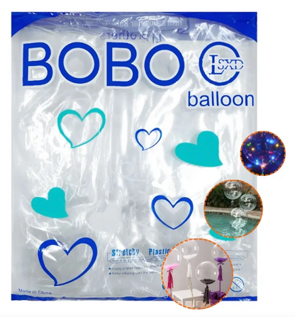 36-Inch Clear Bobo Balloons – Pack of 10
