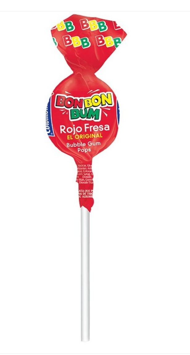 🍓 Bon Bon Bum Strawberry Lollipop