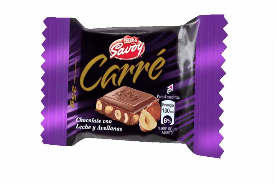 🍫 Savoy Carre Milk Chocolate with Hazelnuts – 25g