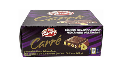 🍫 Savoy Carre Milk Chocolate with Hazelnuts – 25g