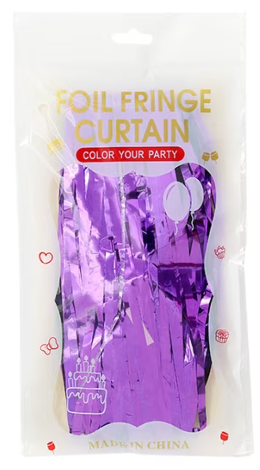 Shimmer Foil Party Curtain – 9 Colors | Sold Individually - EVE1035