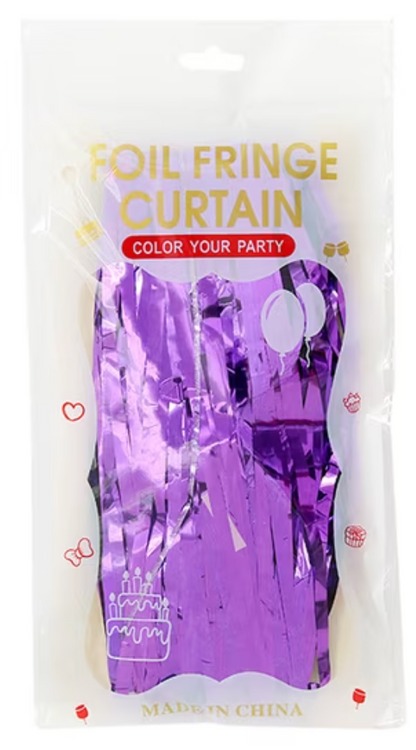 Shimmer Foil Party Curtain – 9 Colors | Sold Individually - EVE1035