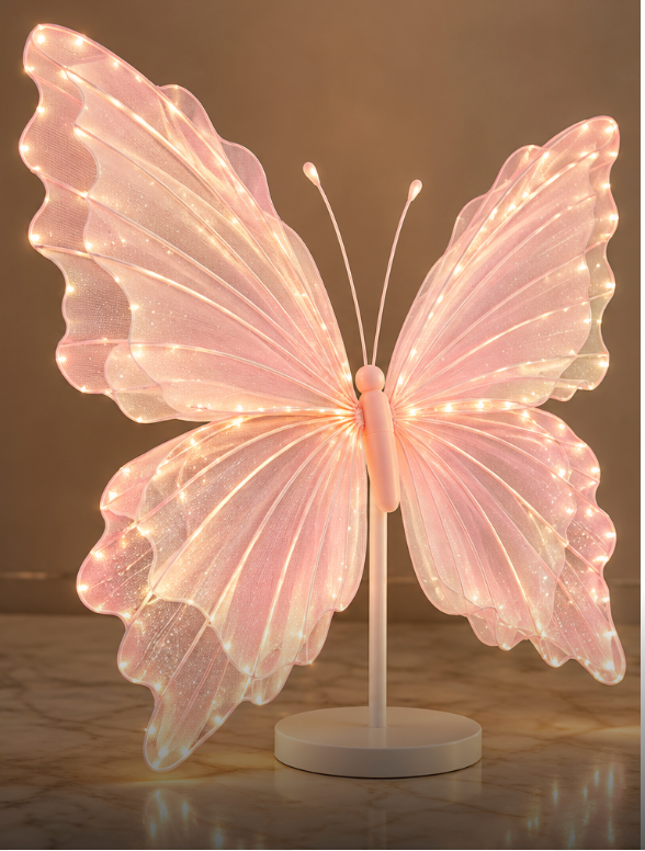 Butterfly Light-Up Lamp, Style B - EVE1398-2 Pink