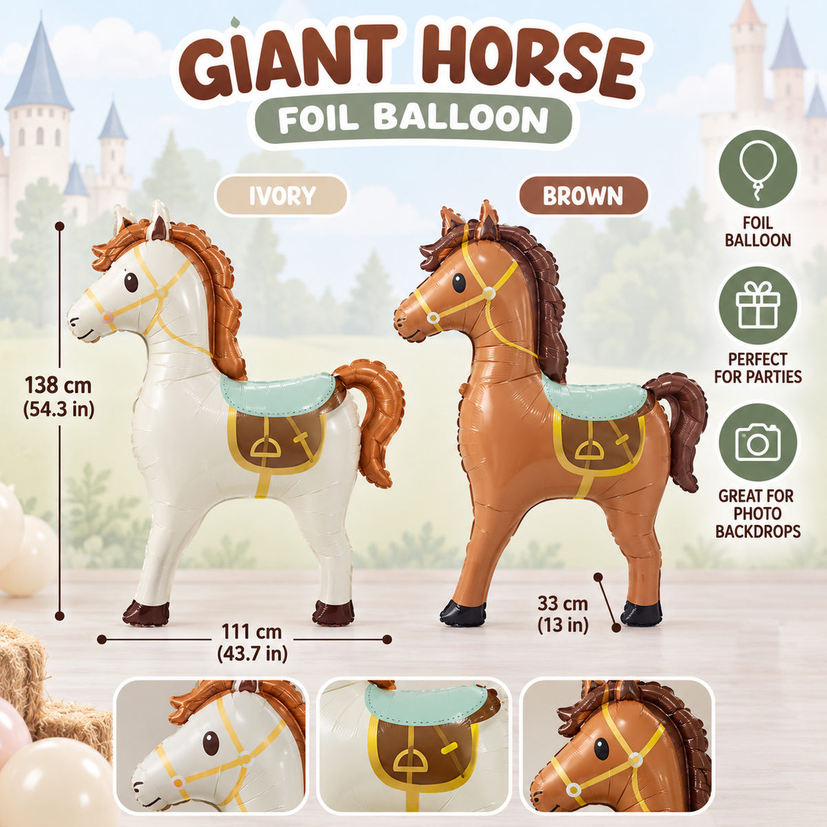 Giant Horse Foil Balloon - EVE1252