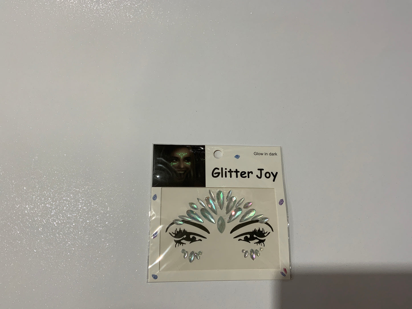 MA454 Glow-in-the-Dark Gems Face Art Sticker