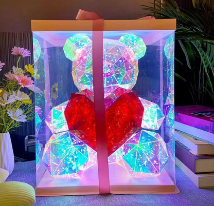 MA118 Large Light-Up Crystal Bear