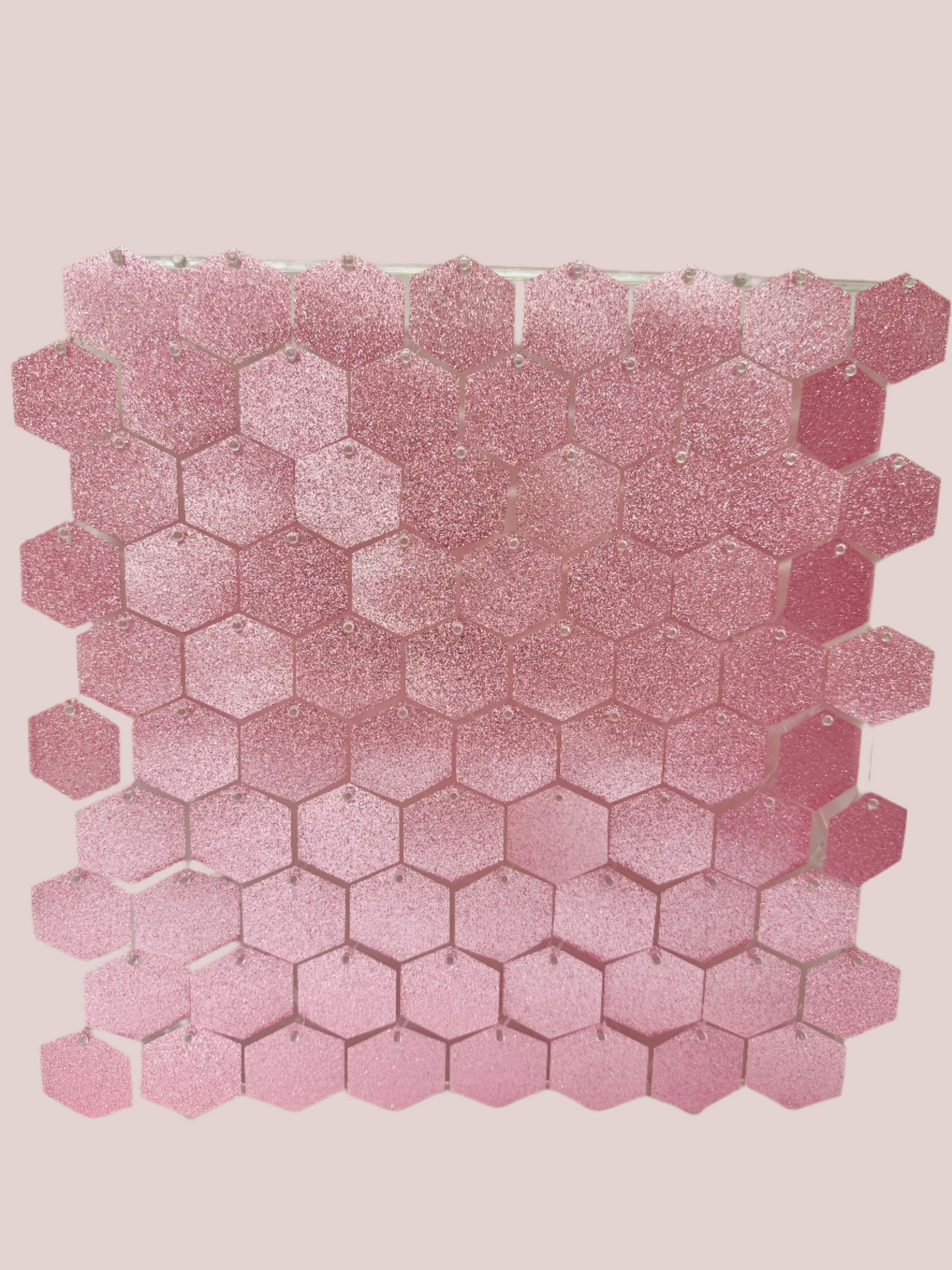 MA344-3 Hexagonal Square Shiny Sequin Wall Panel