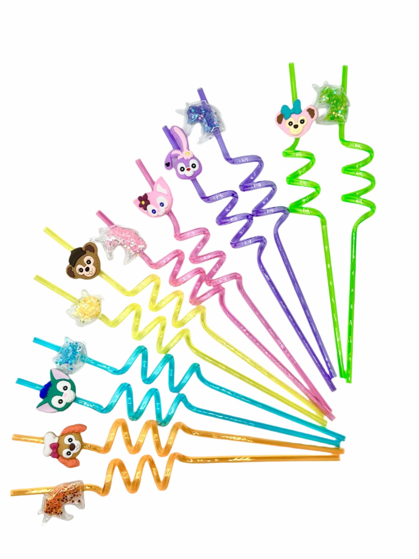 MA083 Character Straws x 12 Pcs