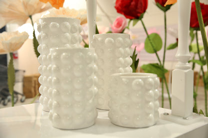 MA255-3 White Modern Bubble Vase