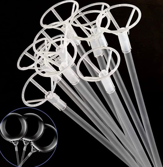 MA348 - Set of 50 Clear Balloon Sticks with Cups, 23"