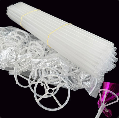 MA348 - Set of 50 Clear Balloon Sticks with Cups, 23"