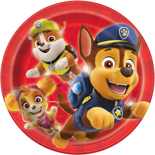 Paw Patrol Round 7" Plates 8ct