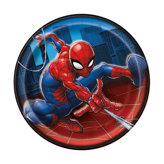 Spider Man Round 7" Plates 8ct
