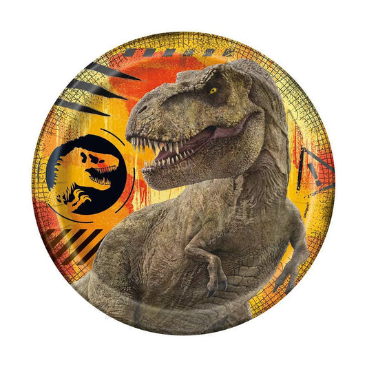 Jurassic World 3 Round 7" Plates 8ct