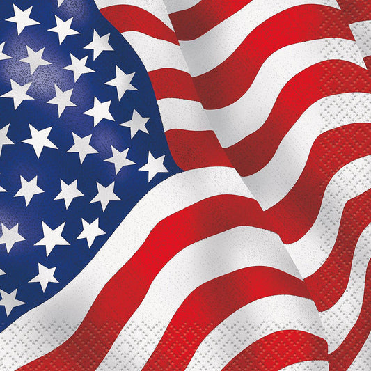 USA Flag Lunch Napkins 16ct