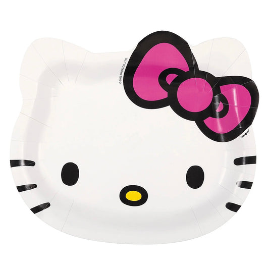 Hello Kitty and Friends face shaped 8.5" Plates 8ct