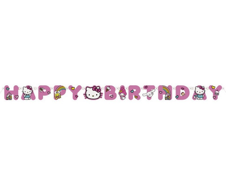 Hello Kitty and Friends Happy Birthday Banner 6.25ft