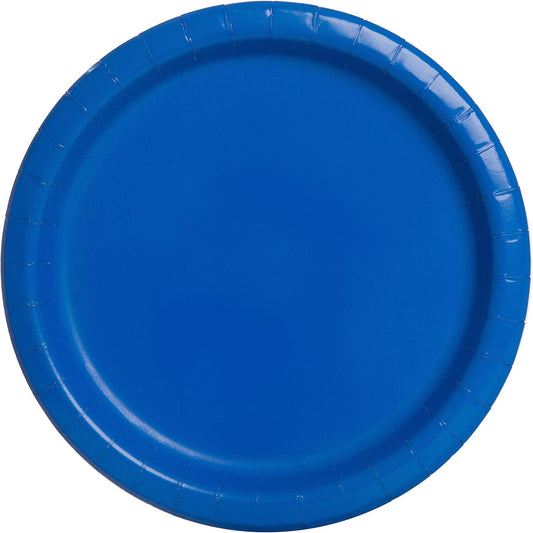 Royal Blue Round 9" Plates 8ct