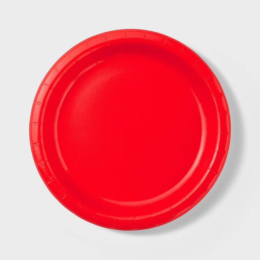 Ruby Red Round 7" Plates 8ct