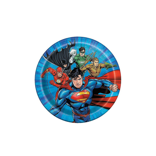 Justice League Round 7" Plates 8ct