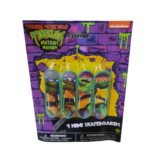 Ninja Turtles Mini Skateboards 4ct