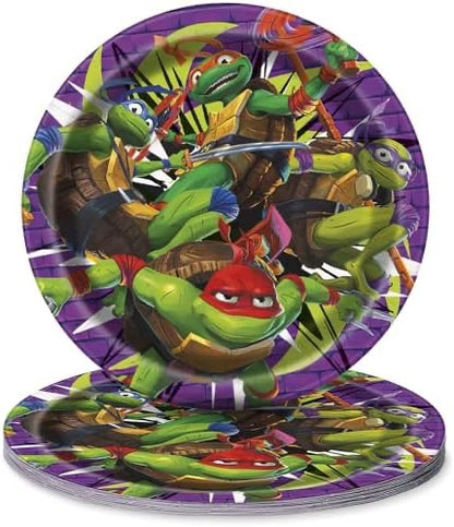 Ninja Turtle Round 9" Plates 8ct