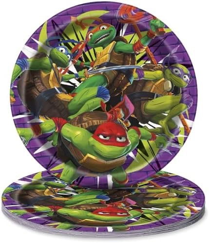 Ninja Turtle Round 9" Plates 8ct