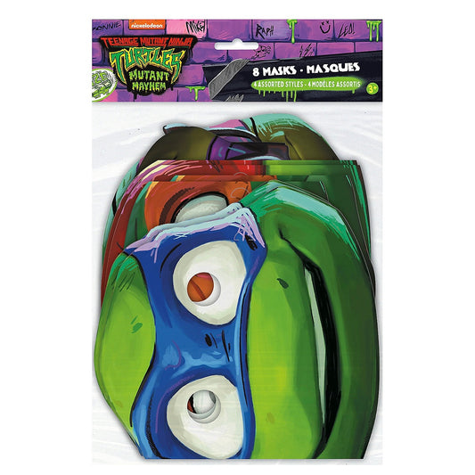 Ninja Turtles Assorted Paper Masks 8ct