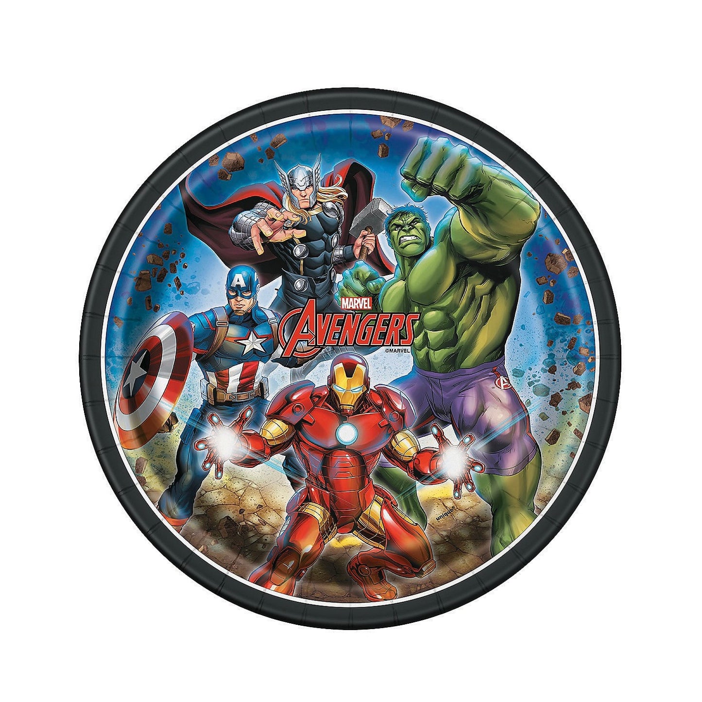 Avengers Round 9" Plates 8ct