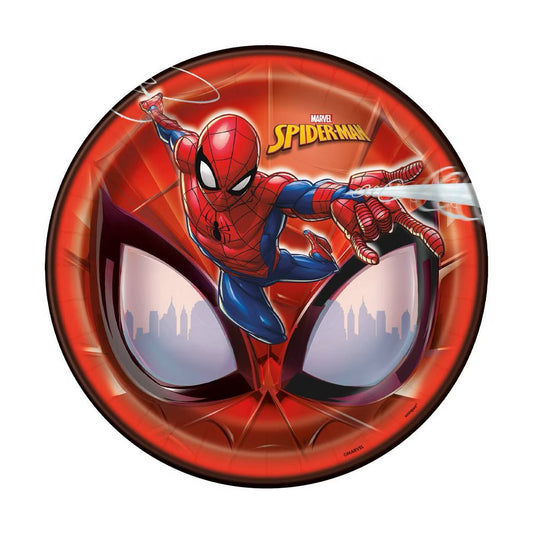 Spiderman Round 9" Plates 8ct