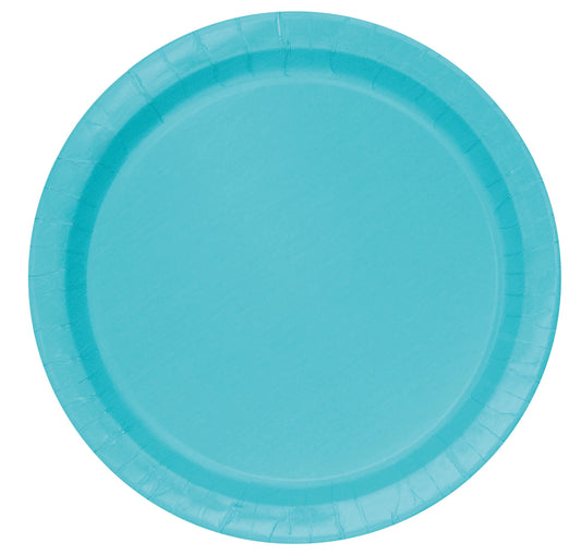 Terrific Teal Round 7" Plates 8ct