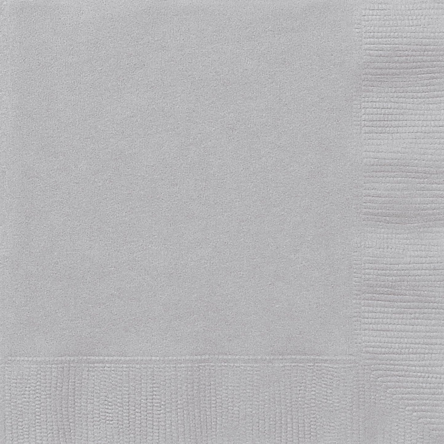 Silver Solid Lunch Napkins 20ct