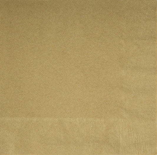 Gold Solid Lunch Napkins 20ct