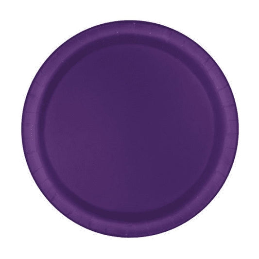 Deep Purple Solid Round 9" Plates 8ct