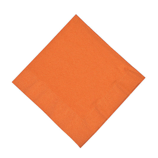 Pumpking Orange Solid Lunch Napkins 20ct