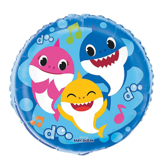 Baby Shark Round Foil Balloon 18"