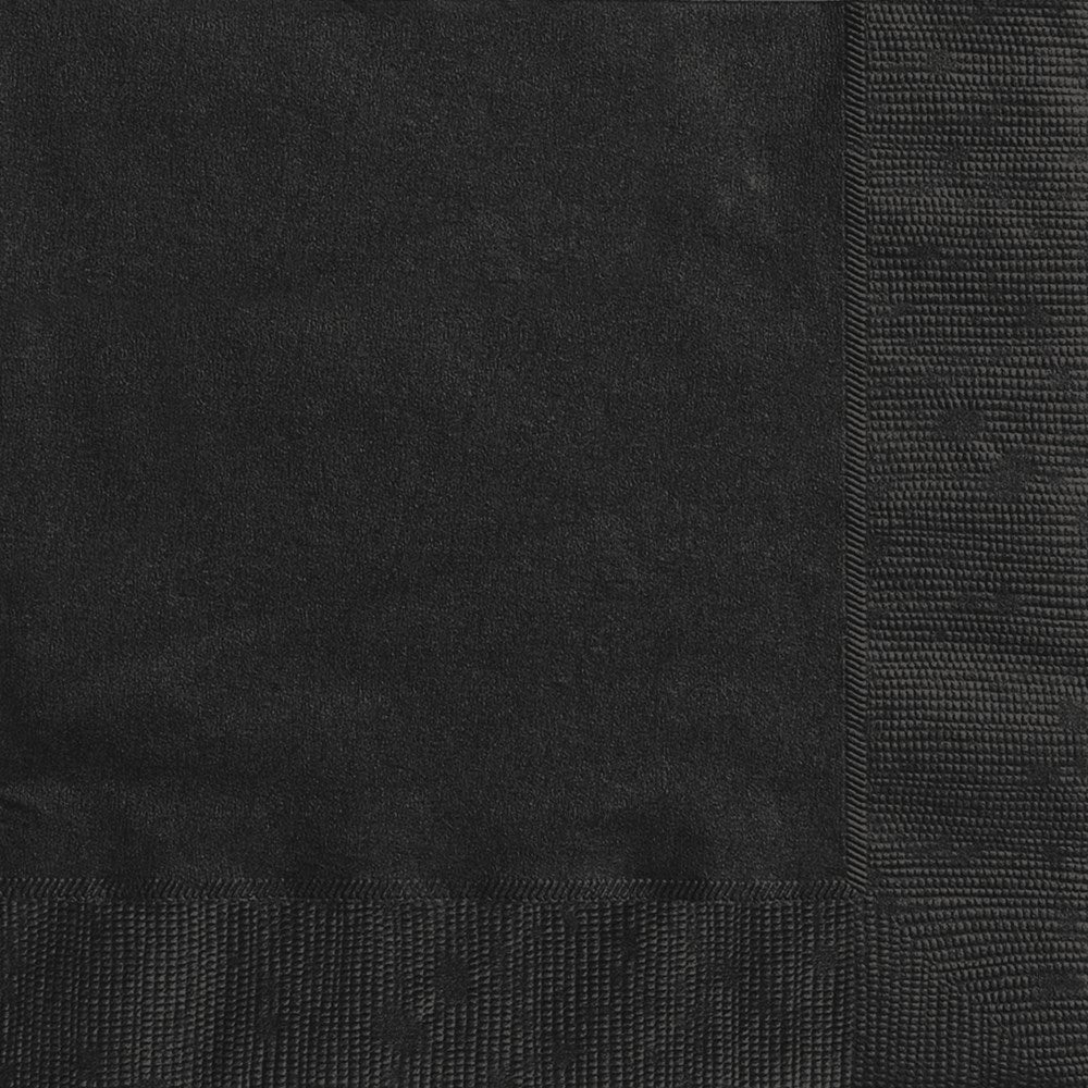 Black Solid Lunch Napkins 20ct