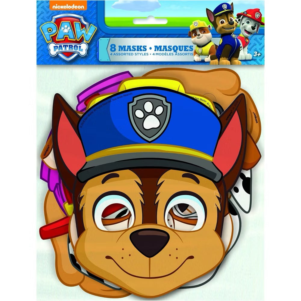 Paw Patrol Party Masks 8ct