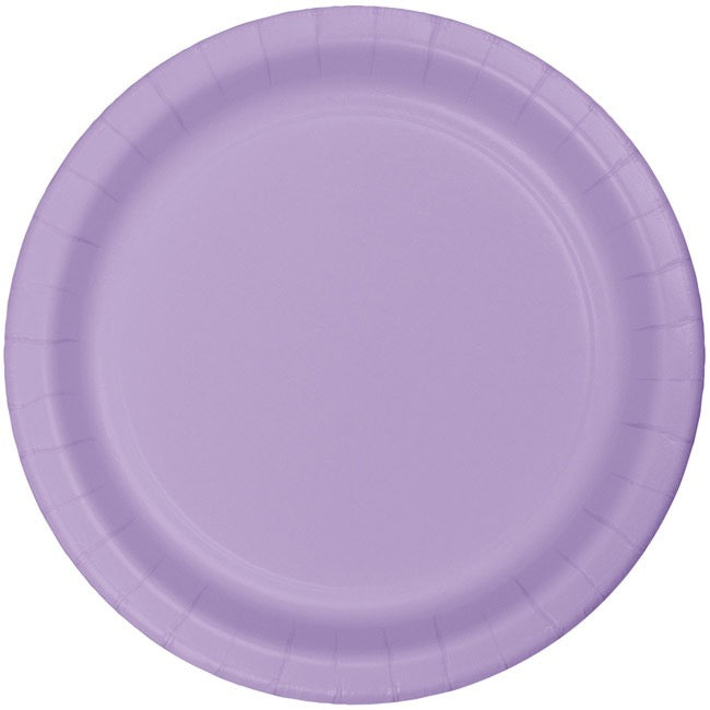 Lavender Solid Round 7" Plates 8ct