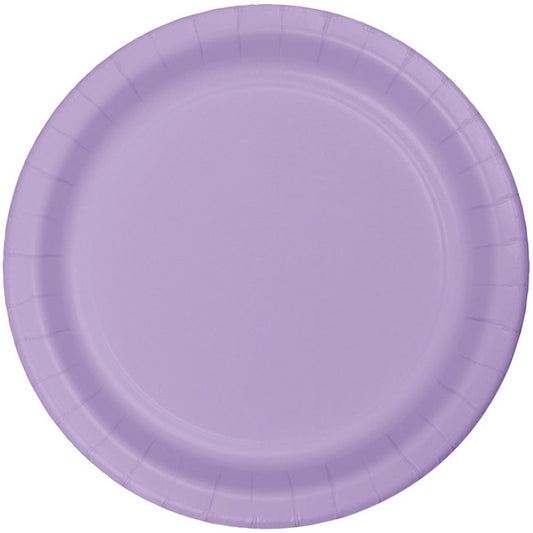 Lavender Solid Round 7" Plates 8ct