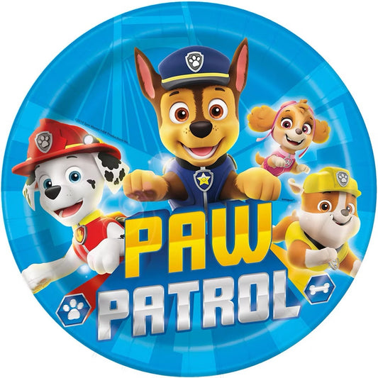 Paw Patrol Round 9" Plates 8ct