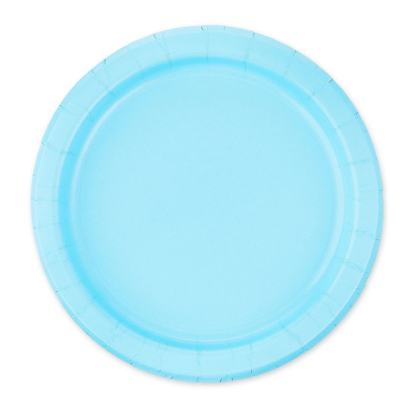 Powder Blue Solid Round 7" Plates 8ct